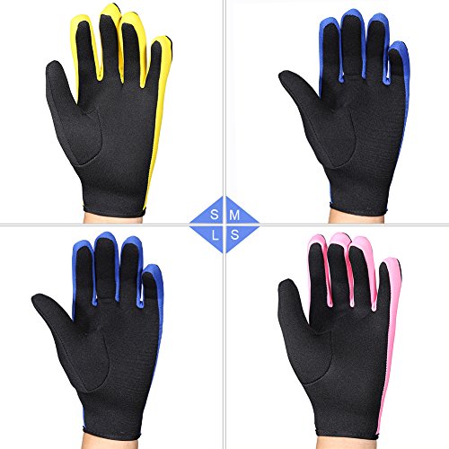 image for Dilwe Diving Gloves, 1Pair/Set 3 Colors Scuba Diving Neoprene Gloves f