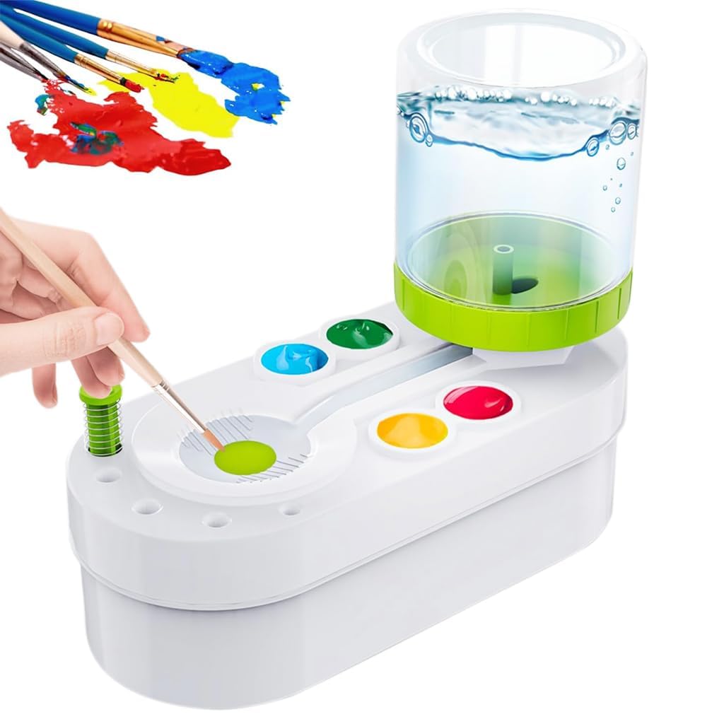DRIVIJI 2 in 1 Paint Brush Cleaner Machine with Auto Refill, Flushing Button & Water Tank - Efficient Cleaner for Oil, Acrylic & Makeup Brushes for Oil Paint Brushes, Acrylic Paint Brushes-picture-20