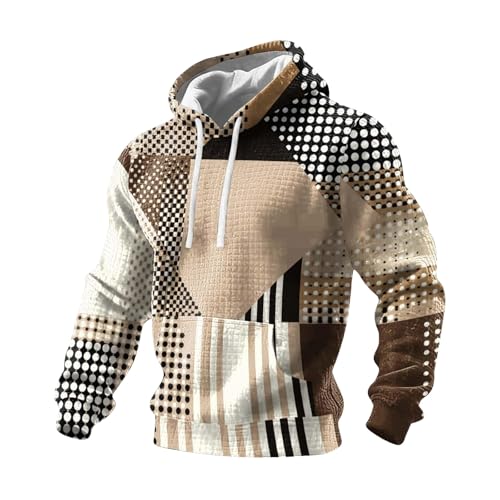 Pull manches longues pour homme avec col demi-zip et capuche