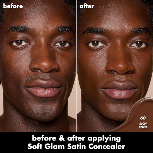 Image of e.l.f. Soft Glam Satin Concealer, Medium Coverage For Blemishes & Under-Eye, Crease-Resistant, Long Lasting, Vegan & Cruelty-Free, 60 Rich Cool