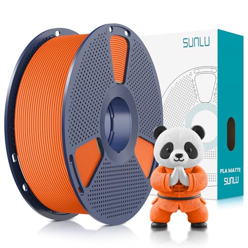 Image of SUNLU PLA Matte 3D Printer Filament 1.75mm, PLA Filament 1kg Spool (2.2lbs), Dimensional Accuracy + /- 0.02mm, Matte Sunny Orange PLA