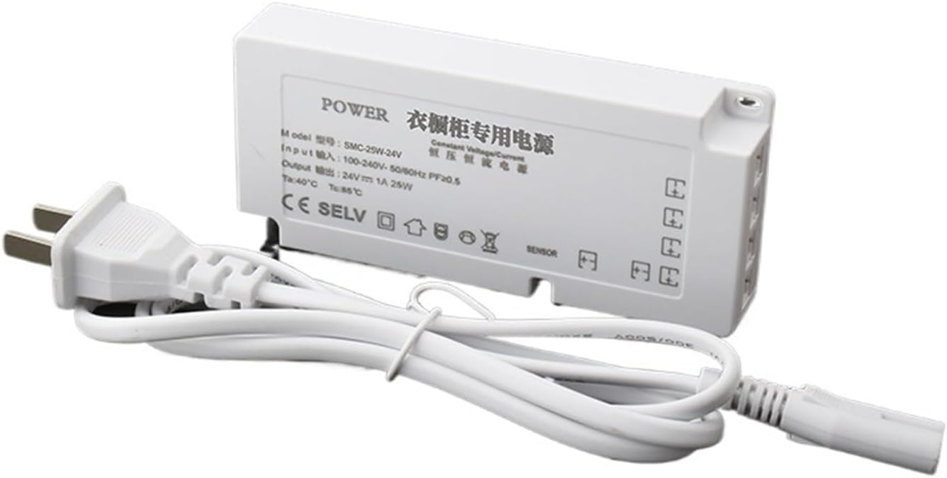 Wardrobe Cabinet Dedicated Power Supply 12V Interface with Induction Switch Ultra-Thin Transformer 24v(50W24V)