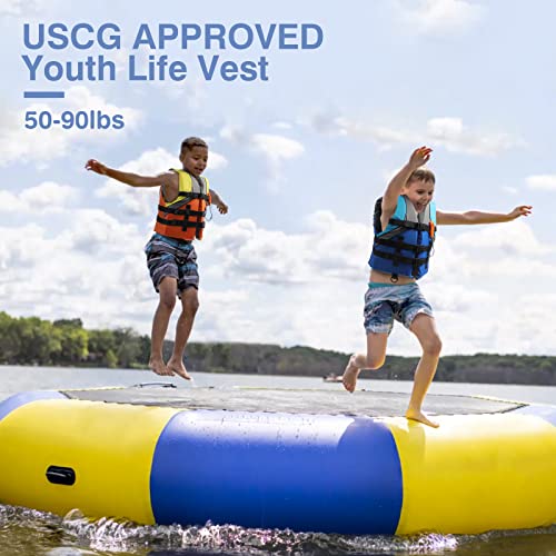 Image of Leader Accessories USCG Approved Life Jacket Vest for Youth 50-90 lbs