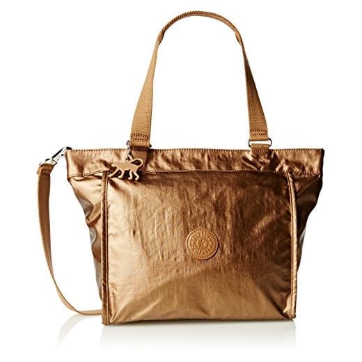 Kipling New Shopper S, Borsa a tracolla donna, colore Marrone (Tobacco Metal), taglia unica
