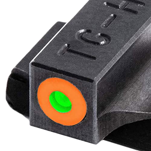 Tritium Pro Night Sights, Compatible with Smith & Wesson Handgun Models Glow-in-The-Dark Front & Rear Gun Sight Set with Focus Lock Front Ring