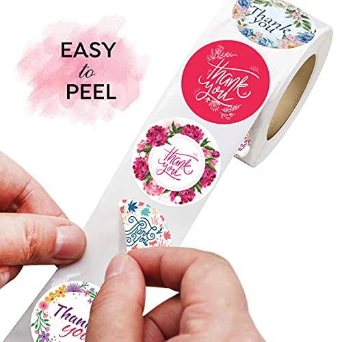 Image of Clickedin Vinyl Multi Designs Thank You Self-Adhesive Stickers for Glass, 1.5 Inches