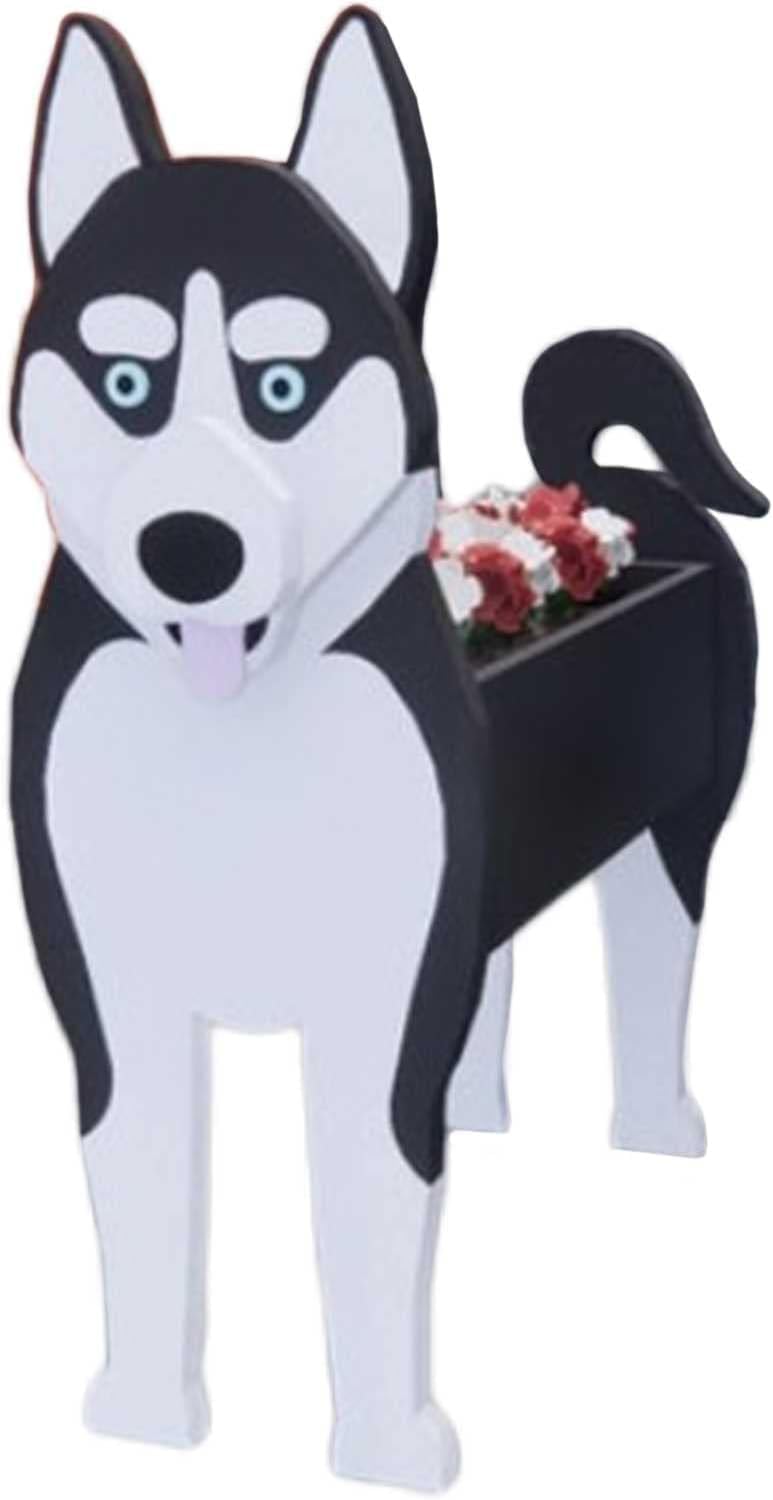 KJMWXOP Flower Pots Outside,Dog Shape Flower Pot, Creative Animal Shaped Succulent Planter, Dog Plant Pot for Garden Decoration Furnishings