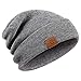 Wmcaps Uomo Berretti in Maglia Cappello Unisex Beanie Invernale Cappelli per Sci/Bici/Moto (Grigio Chiaro)