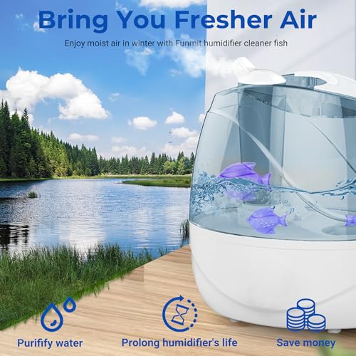 image for Funmit 12 Pack Universal Humidifier Cleaner Fish Compatible with Almos