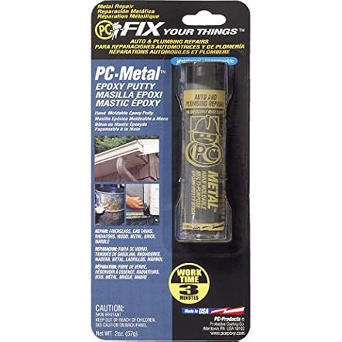PC-Products 025550 PC-Metal Real Metal Non-Conductive Mouldable Putty Epoxy, 2 Ounce, Dark Grey Cover