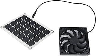 likeitwell Solarny wentylator wywiewny, wodoszczelny, panel słoneczny, mini wentylator chłodzący, wentylator solarny, wentylator solarny, wentylator do kuchni, szklarni, domku dla zwierząt, kurnika