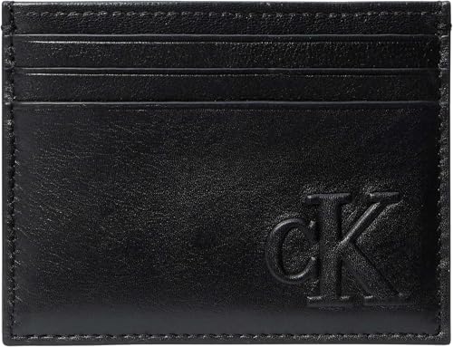 Calvin Klein Uomo Porta Carte Bold in Pelle, Nero (Black), Taglia Unica