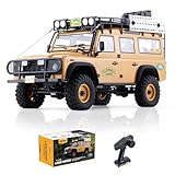FMS 1/10 FCX10 Land Rover Camel Trophy Edition RC Crawler, Hobby RC Rock Crawler with Lighting System, 4-Link...