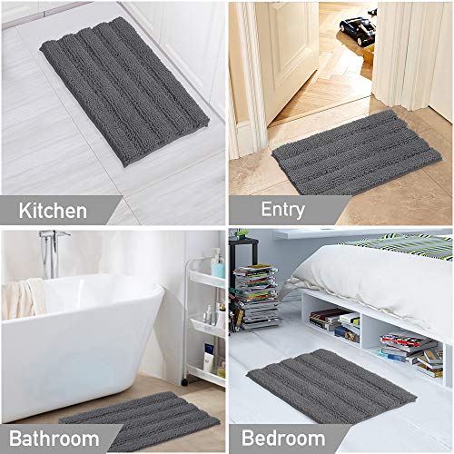 Image of Turquoize Bathroom Rug Set, 2 Piece Soft Absorbent Chenille Bath Rug Set