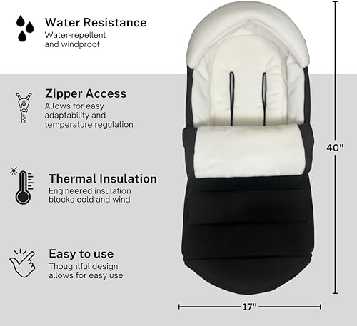 Miniatura 6 de SASHA'S Saco para cochecitos de jogging BOB y Thule (bolsa de montaje) (cochecito no incluido)