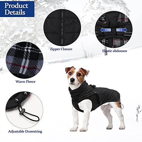 Warm Pet Dog Coats and Jackets,Waterproof Reflective Pet Dog Harness Vest Winter Puppy Clothes with Chest Strap - Image 4