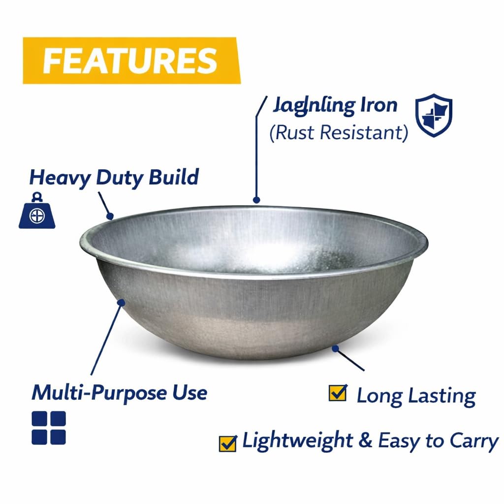 Galvanized Ghamela Bucket - Gardening & Construction -4
