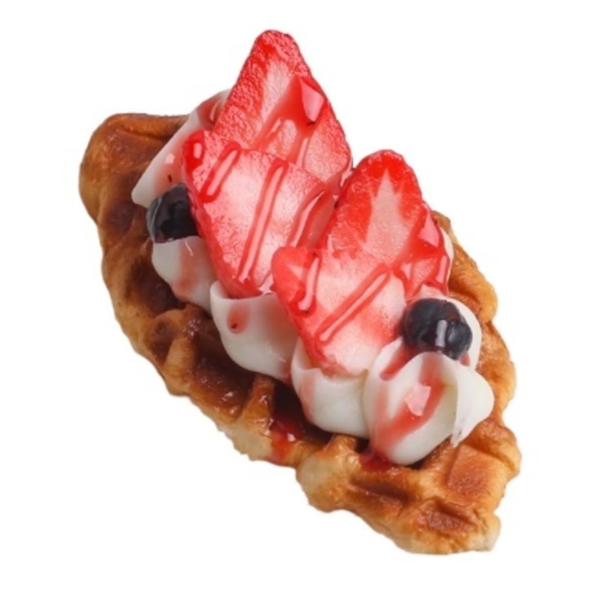 Reifor A Fake Cake Fake Food 8Pcs Fake Waffle Cake Food Model Simulation Realistic Imitation Faux Waffle Replic Pastries Fake Cake For Christmas(A)