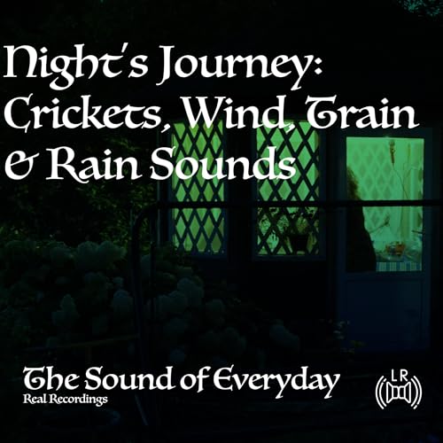 Page de couverture de Night's Journey: Crickets, Wind, Train & Rain Sounds - Relaxing Nature Sound