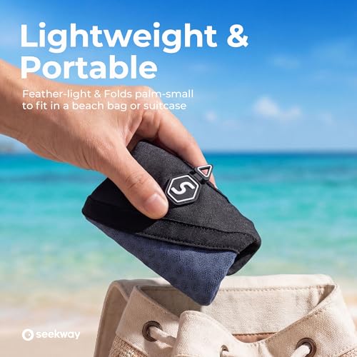 Image of SEEKWAY Water Shoes Quick-Dry Aqua Socks Barefoot Slip-on for Beach Pool Swim River Yoga Lake Surf Women Men Black SK001