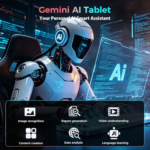 Image of 13 Inch Tablet, 2026 Android 16 Tablet with Keyboard, 32GB+256GB+2TB Expand, Gemini AI Tablets PC with 8-Core, 10000mAh, 120Hz 1920x1200 Display, 2 in 1 Large Tablets with Case, Mouse, Stylus(Black)