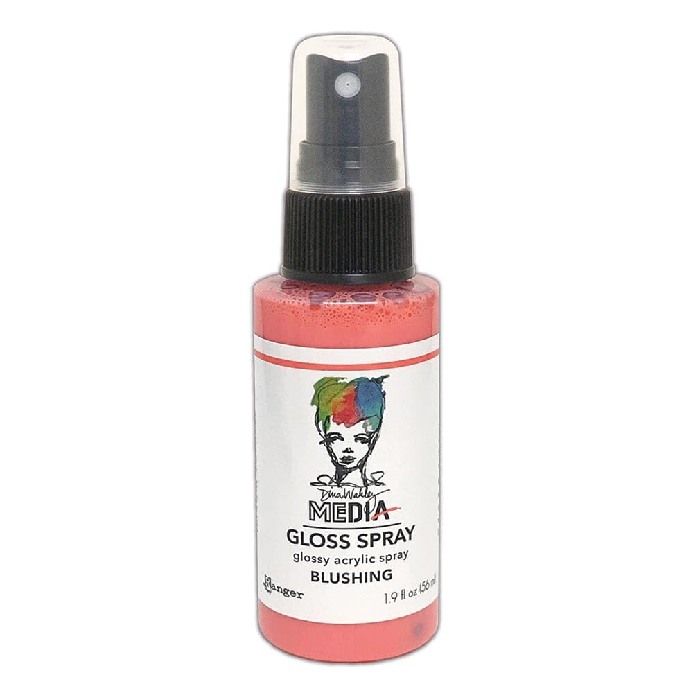 Ranger Pink Dina Wakley Media Gloss Sprays 2Oz-Blushing