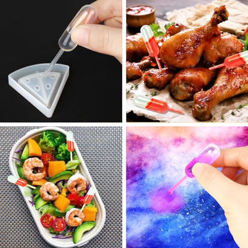 Image of Teenitor Cupcake Pipettes, 60Pcs 4ml Alcohol Infuser Plastic Pipettes Dropper Squeeze Dropper Disposable Mini Flavor Liquor Infuser for Chocolate Strawberries Cupcakes