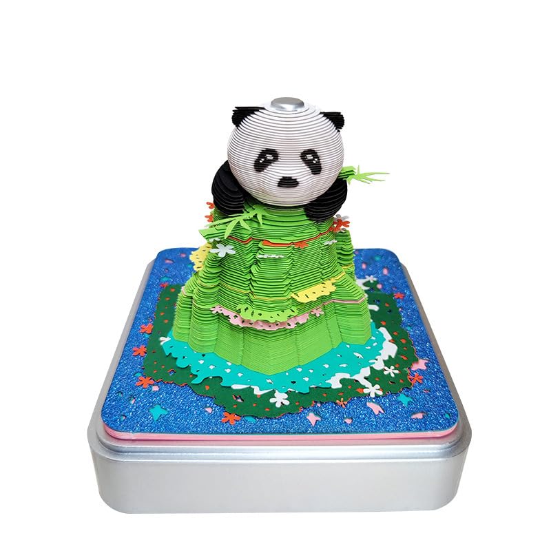 Kalendarz 3D 2025 panda, kalendarz biurkowy, do oderwania, kreatywny kalendarz na notatki, artystyczny kalendarz 3D, notatnik, dekoracja na biurko, dekoracja na Boże Narodzenie