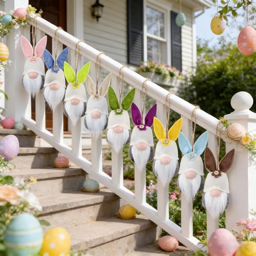 50% de descuento en juego de 10 adornos de conejo de Pascua