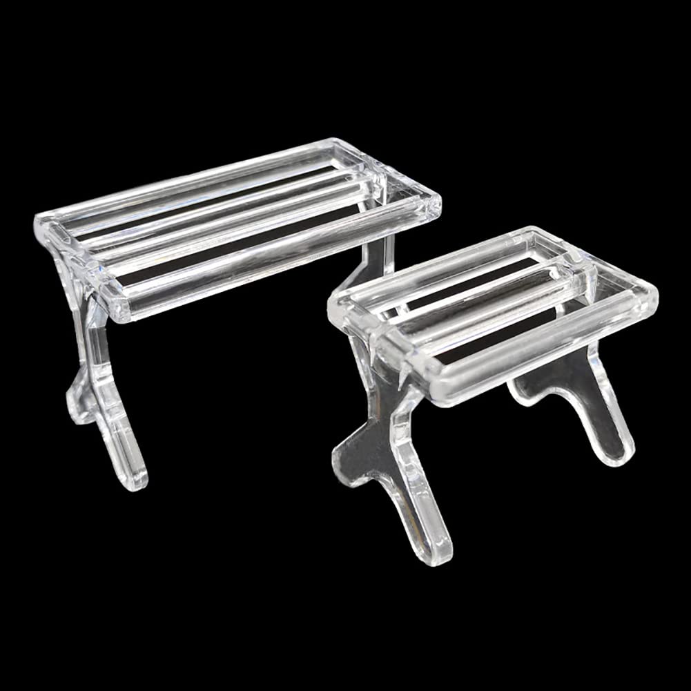 ccHuDE 2 Pcs Plastic Fishing Lure Display Stands Clear Small Collections Easel Transparent Pen Holder Stand Makeup Brushes Holder Racks