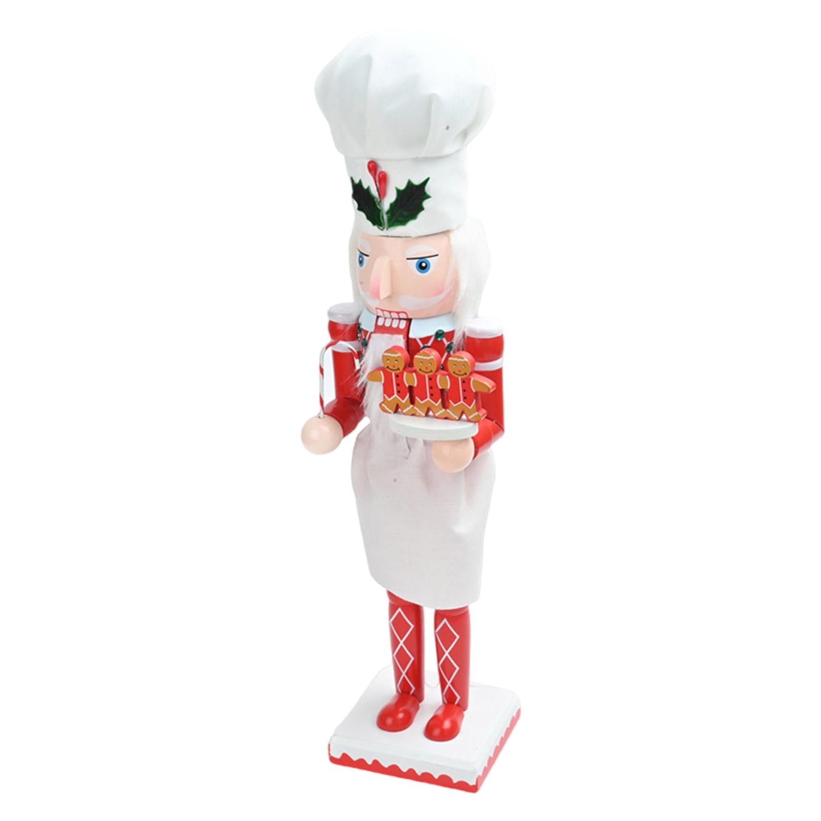 Kalttoy Multicolor 38Cm Wood Nutcrackers Figurine For Display Desktop Ornament Stylish Tabletop Statue Decoration Christmas Decorations