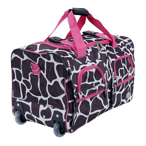 Image of Rockland Rolling Duffel Bag, Black, 22 inch
