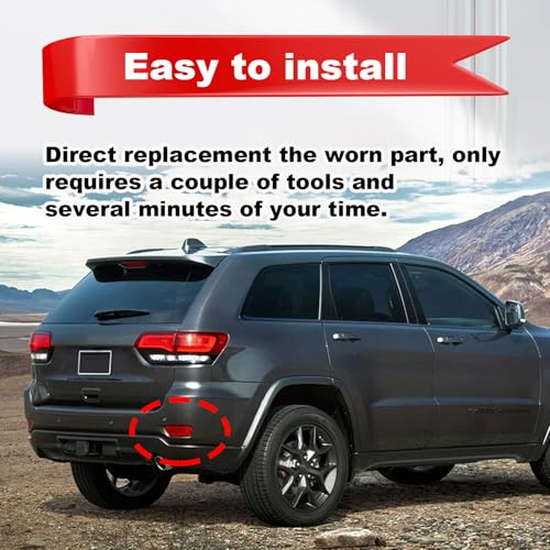 Image of Pleoos Rear Bumper Reflector Light Lamp 2Pcs, Left & Right Side Trim Compatible with Grand Cherokee 2011-2021 Journey 2011-2020 Compass 2011-2017, Replaces 57010720AC 57010721AC