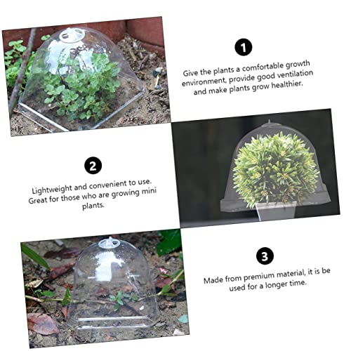 OFFSCH 15pcs Clear Transparent Plastic Humidity Garden Cloches Dome Covers for Outdoor Use Protection Against Snow Frost Snails Birds - Image 3