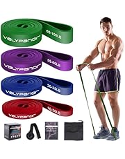 VALYPANOR Resistance Bands 4 Different Levels Fitness Bands Pull Up Resistance Bands for Men and Women Gym Bands for Strength Training Yoga,Pilates,CrossFit Workout Band Includ Door Anchor Storage Bag