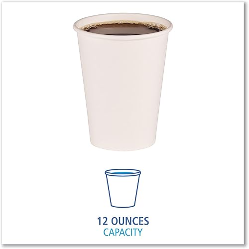 Miniatura 2 de Boardwalk WHT12HCUP Hot Cups de papel, 12 oz, blanco, 1000/cartón