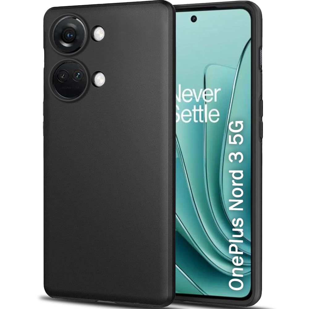 TheGiftKart Sleek Back Cover Case for OnePlus Nord 3 5G | Slim Fit Protective Design | Ultra Matte Finish | Camera Protection Bump | Soft Silicon Back Cover Case for OnePlus Nord 3 5G (Matte Black) (B0C9Y3BPCV) Amazon Price History, Amazon Price Tracker