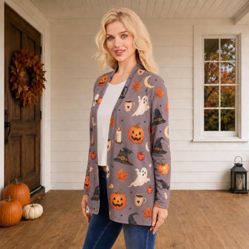 Image of Oil Painting Shirt Van Gogh Gift Starry Night Long Open Front Cardigans for Women Long Sleeve Clothing Lightweight Sweater