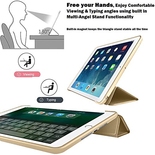 Image of DuraSafe Cases for iPad Air 1st Gen 9.7 inch 2013 Silicone Case A1474 A1475 A1476 MD785HN /A MD788HN /A MD786HN /A MD789HN /A MD898HN /A ME993HN /A ME999HN /A MF020HN /A MF021HN /A ME991HN /A ME997HN /A Gold