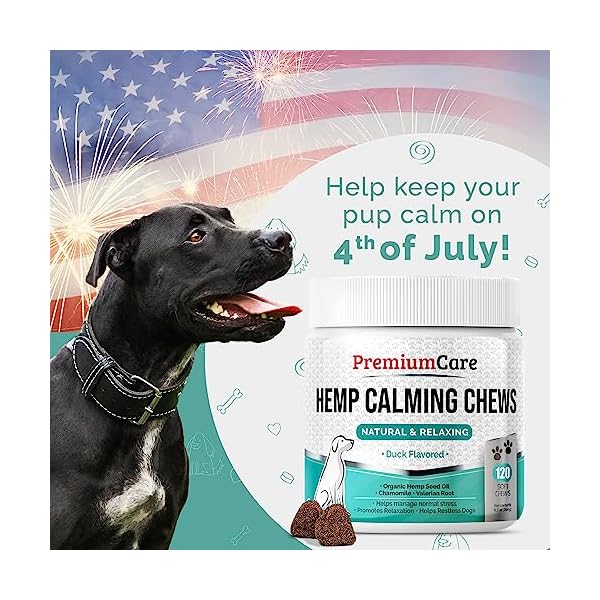 PREMIUM-CARE-Hemp-Calming-Chews-for-Dogs-Made-in-USA-Helps-with-Dog-Anxiety-Separation-Barking-Stress-Relief-93-oz-264g-120-count PREMIUM-CARE-Hemp-Calming-Chews-for-Dogs-Made-in-USA-Helps-with-Dog-Anxiety-Separation-Barking-Stress-Relief-93-oz-264g-120-count