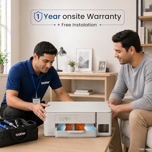 Image of Brother Ink Tank DCP-T236 (New Launch) All in One (Print Scan Copy) Color Home Printer, 27 /11 PPM BK /CL, 150 Sheet Paper Tray, Print Upto 7.5K Pages in Black & 5K in Color Each (CMY),Free Installation