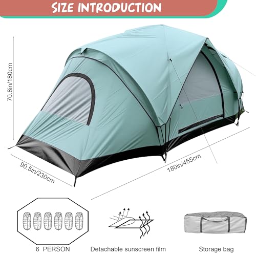 Carpa familiar grande para camping 5-6 personas miniatura 2