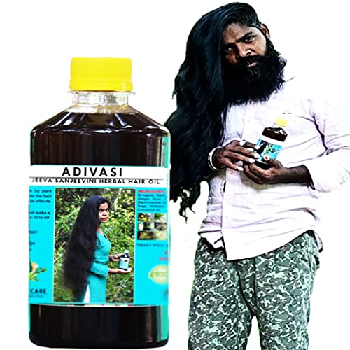 Adi Sri Maruthi Adivasi Jeeva Sanjeevini Hair Oil Made By Pure Adivasi Ayurvedic Herbs 500 Ml (Pack Of 1)