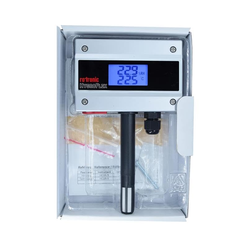 Wall-Mounted Temperature and Humidity Transmitter with LCD Display (Temperature Range: -20 to 50°C / -4 to 122°F) for Warehouses, Storage Areas, Clean Rooms, Museums | Model: HF120-WB1XX1XX