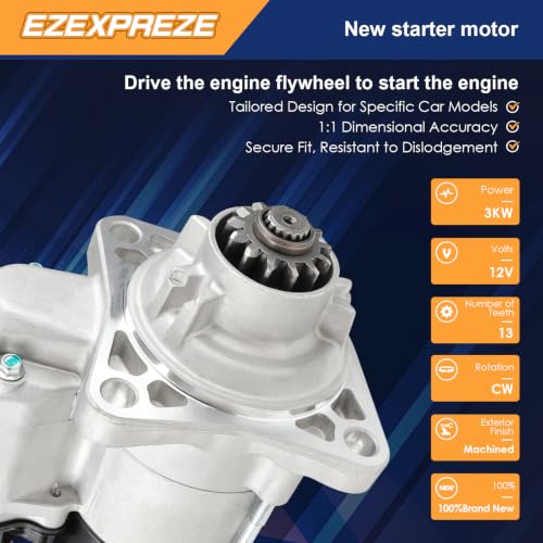 Image of Ezexpreze 19029 New Starter for Dodge Trucks Ram 2500 3500 4000 4500 5500 Diesel 5.9L 6.7L 2007-2018 4934925, 68002981AA, 68049020AA, 4934925, 4280003330, 428000-3331, 4280006110, SND0622