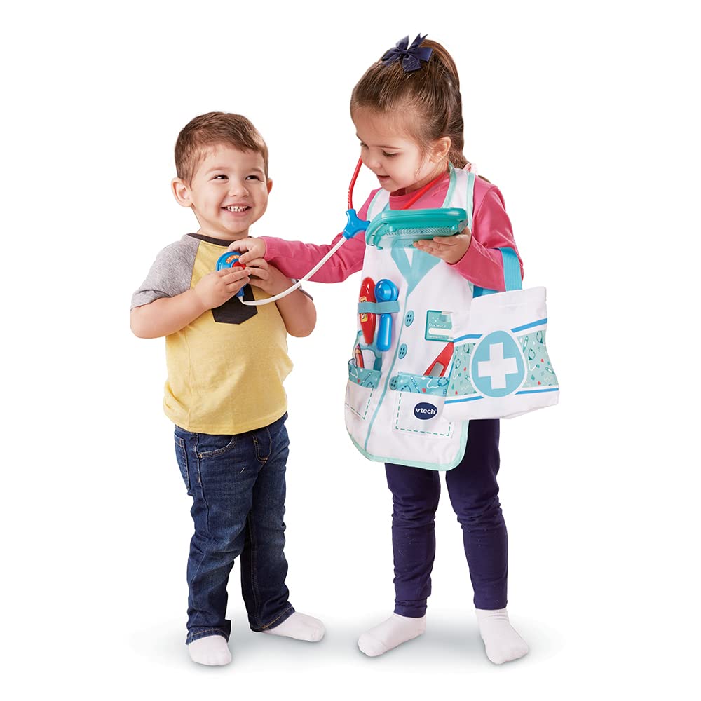 VTech - Kit Apprenti Docteur Électronique, Mallette Docteur avec Tablette Enfant Interactive et Jeux Éducatifs, 16 Pièces et Accessoires de Jeu, Cadeau Enfant de 2 Ans à 5 Ans - Contenu en Français