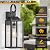 19" Large Dusk to Dawn Outdoor Lighting 2 Pack, Black Sensor Porch Lights Exterior Lighting Fixtures, Modern Wall Lantern Outdoor Wall Lights Waterproof Wall Sconce Lamp for House, Doorway, Garage