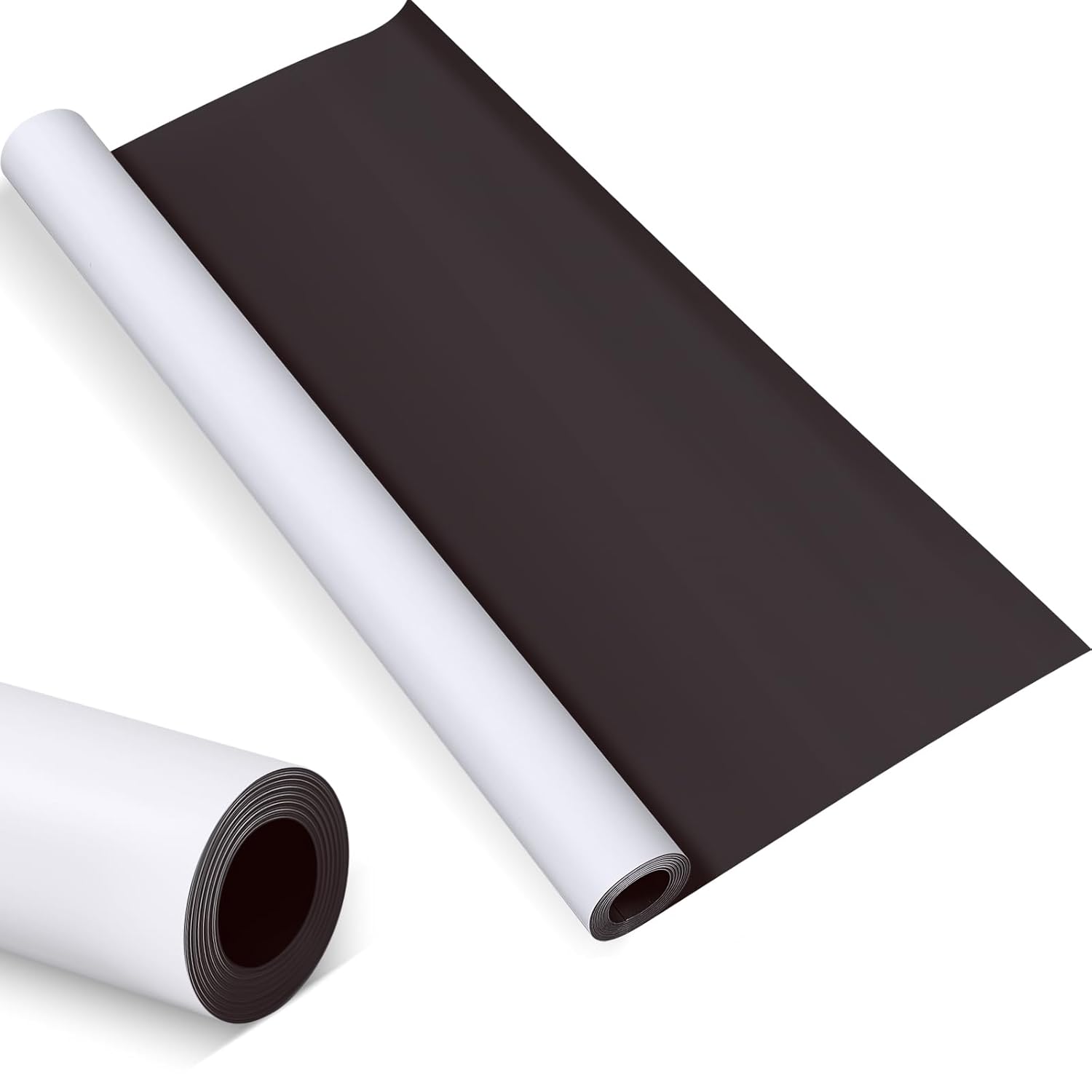 Amylove 24 Inch X 25 Feet, 30 Mil Blank White Surface Magnet Sheets Magnetic Roll Printable Flexible Vinyl Blank Magnetic Sign Sheet Safe for Vehicles DIY Craft Project