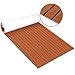 Zeeos Lastra per Pavimenti in Teak in Schiuma Eva, Pavimento Antiscivolo Autoadesivo Tappetino Sintetico per Yacht Marine RV Tappetini per Barche, Teak con Linea Nera 240 * 90CM