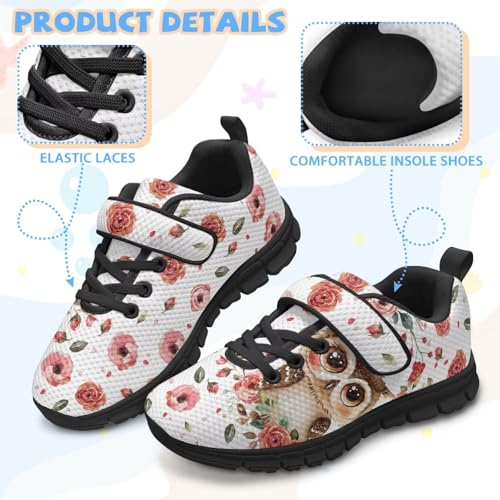 Halloween Shoes for Girls Boys Cute Sneakers with One Strap Breathable Lightweight Athletic Hiking Running Shoes for Little/Big Kid3